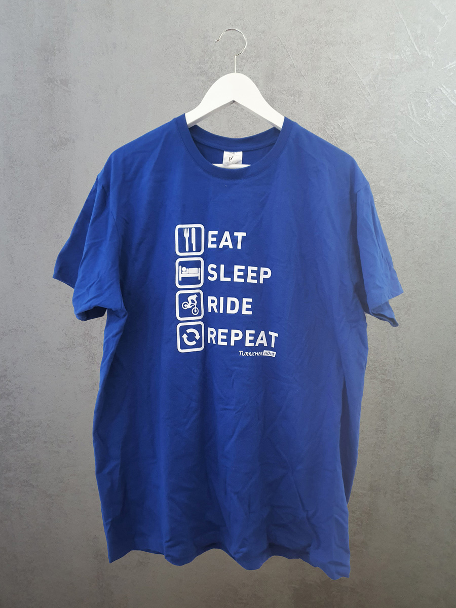 T-Shirt "Eat - Sleep - Ride - Repeat" blau T-Shirt "Eat - Sleep - Ride - Repeat" blau