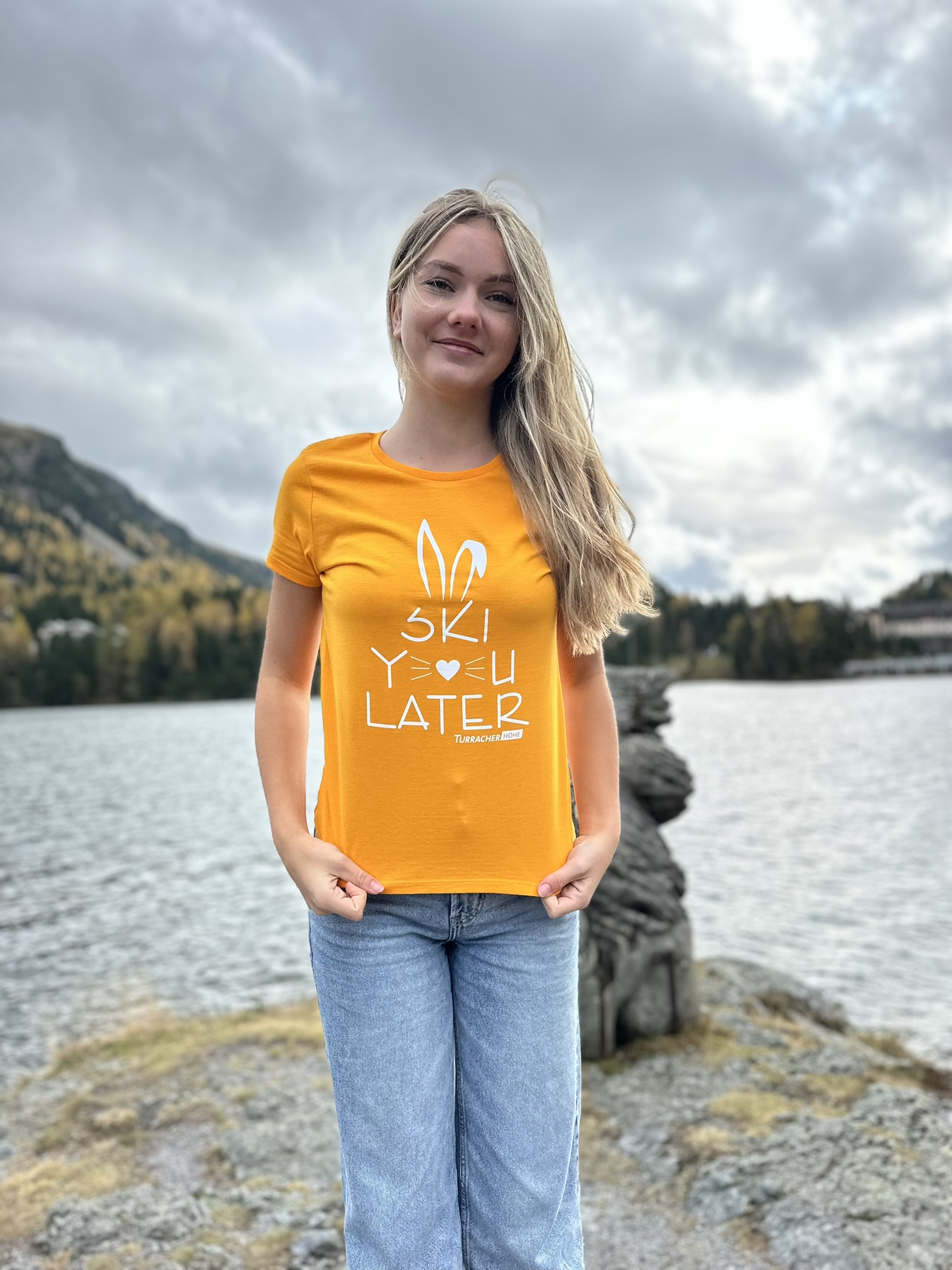 T-Shirt "Ski you later" orange