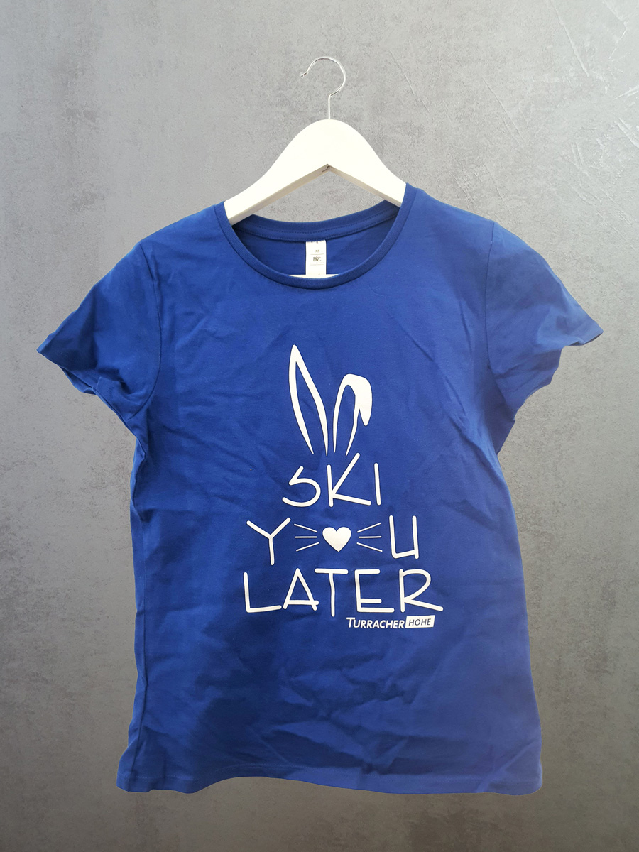 T-Shirt "Ski you later" blau T-Shirt "Ski you later" blau