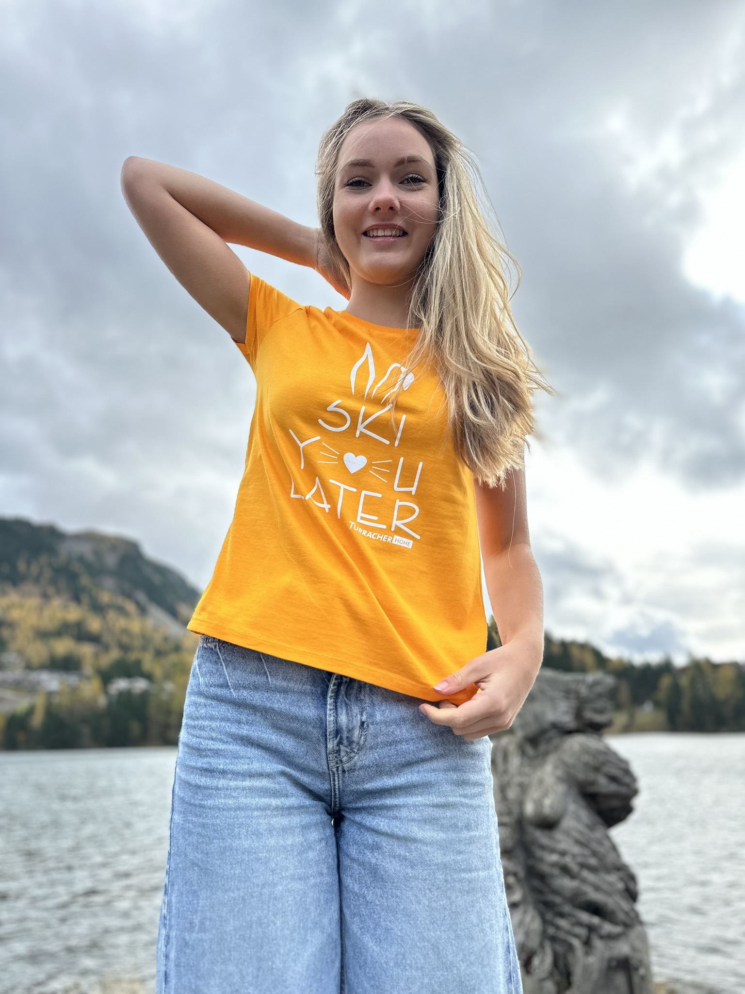 T-Shirt "Ski you later" orange
